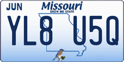 MO license plate YL8U5Q