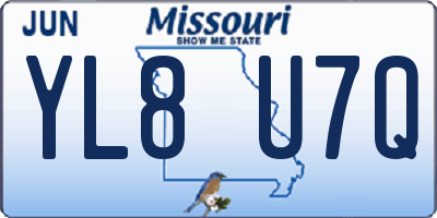 MO license plate YL8U7Q