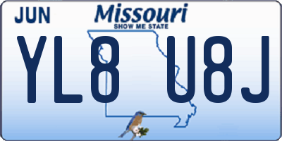 MO license plate YL8U8J