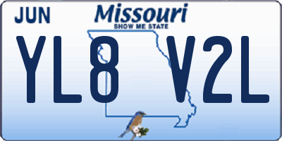MO license plate YL8V2L