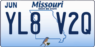 MO license plate YL8V2Q