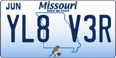 MO license plate YL8V3R