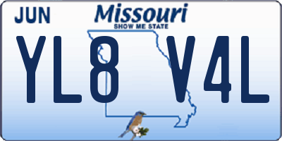 MO license plate YL8V4L