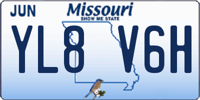 MO license plate YL8V6H