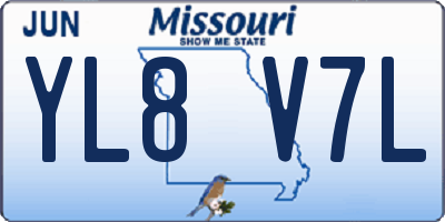 MO license plate YL8V7L