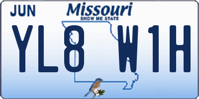 MO license plate YL8W1H