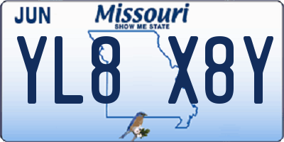 MO license plate YL8X8Y