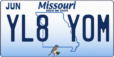 MO license plate YL8Y0M