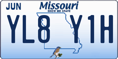 MO license plate YL8Y1H