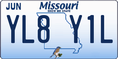 MO license plate YL8Y1L