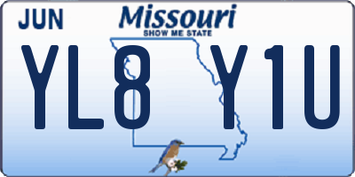 MO license plate YL8Y1U