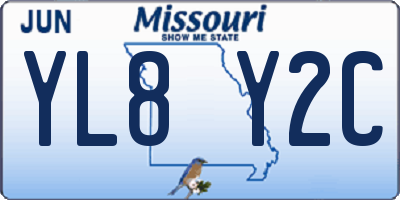 MO license plate YL8Y2C