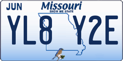 MO license plate YL8Y2E