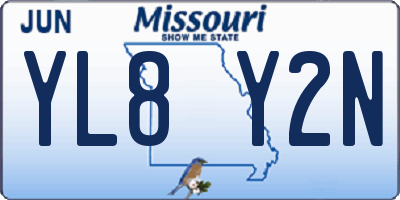 MO license plate YL8Y2N
