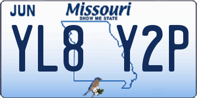 MO license plate YL8Y2P