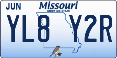 MO license plate YL8Y2R