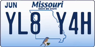 MO license plate YL8Y4H
