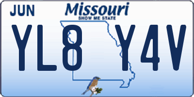 MO license plate YL8Y4V