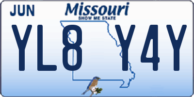 MO license plate YL8Y4Y