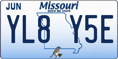 MO license plate YL8Y5E