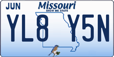 MO license plate YL8Y5N