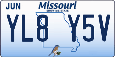 MO license plate YL8Y5V