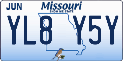 MO license plate YL8Y5Y
