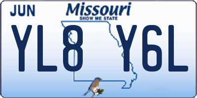 MO license plate YL8Y6L