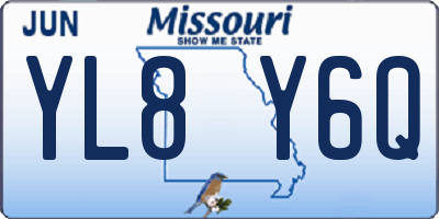 MO license plate YL8Y6Q