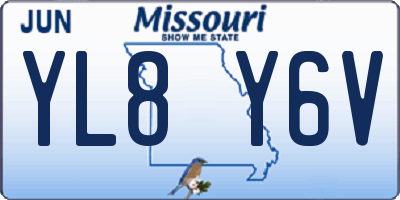 MO license plate YL8Y6V