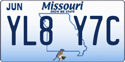 MO license plate YL8Y7C