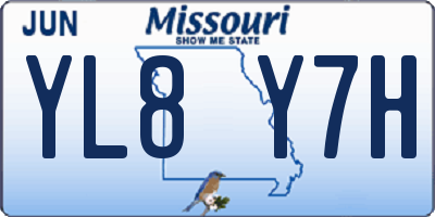 MO license plate YL8Y7H