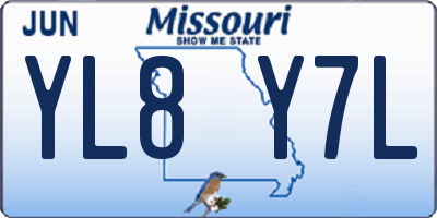 MO license plate YL8Y7L
