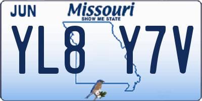 MO license plate YL8Y7V