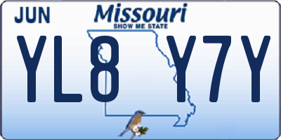MO license plate YL8Y7Y