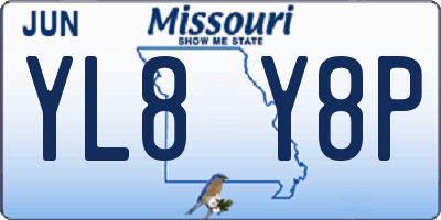 MO license plate YL8Y8P