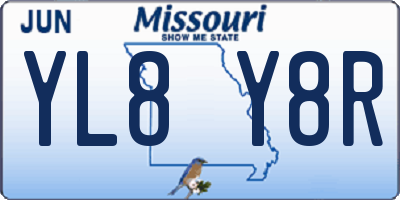MO license plate YL8Y8R