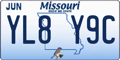 MO license plate YL8Y9C