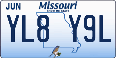 MO license plate YL8Y9L