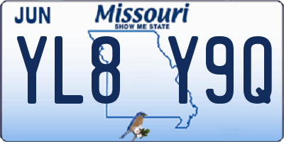 MO license plate YL8Y9Q