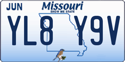 MO license plate YL8Y9V