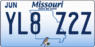 MO license plate YL8Z2Z