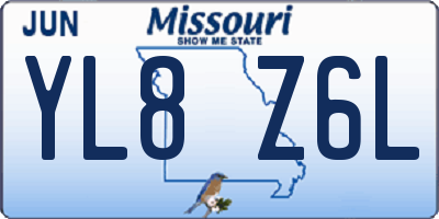 MO license plate YL8Z6L