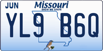 MO license plate YL9B6Q