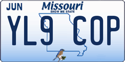 MO license plate YL9C0P