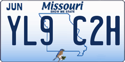 MO license plate YL9C2H