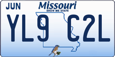 MO license plate YL9C2L