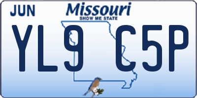 MO license plate YL9C5P