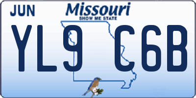 MO license plate YL9C6B