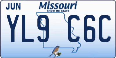 MO license plate YL9C6C